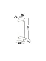 Stalp pitic (bollard) Aran 8W 3000K, Gri si Beton Nova Luce