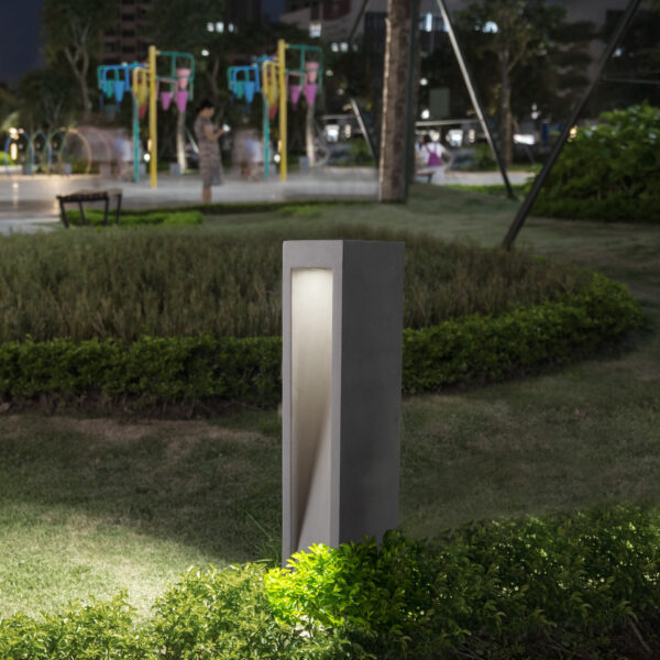 Stalp pitic (bollard) Barco 6W 3000K, Gri si Beton Nova Luce