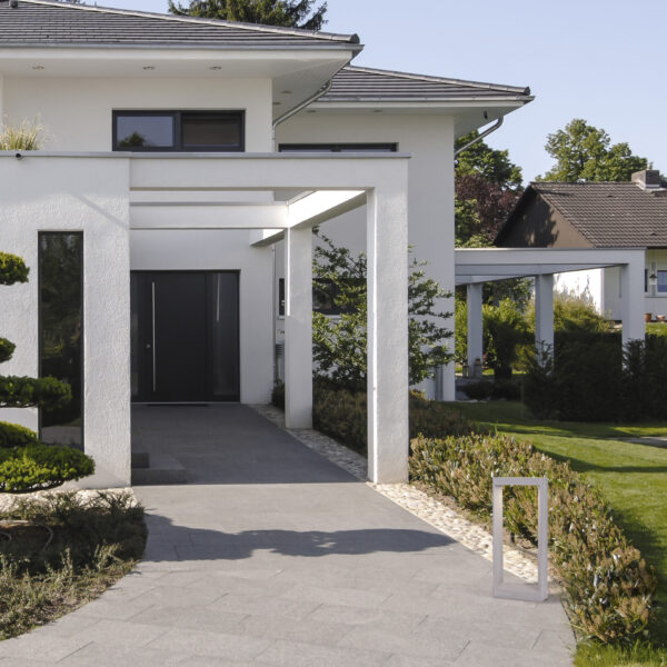 Stalp pitic (bollard) Cairo 8W 3000K, Gri si Beton Nova Luce