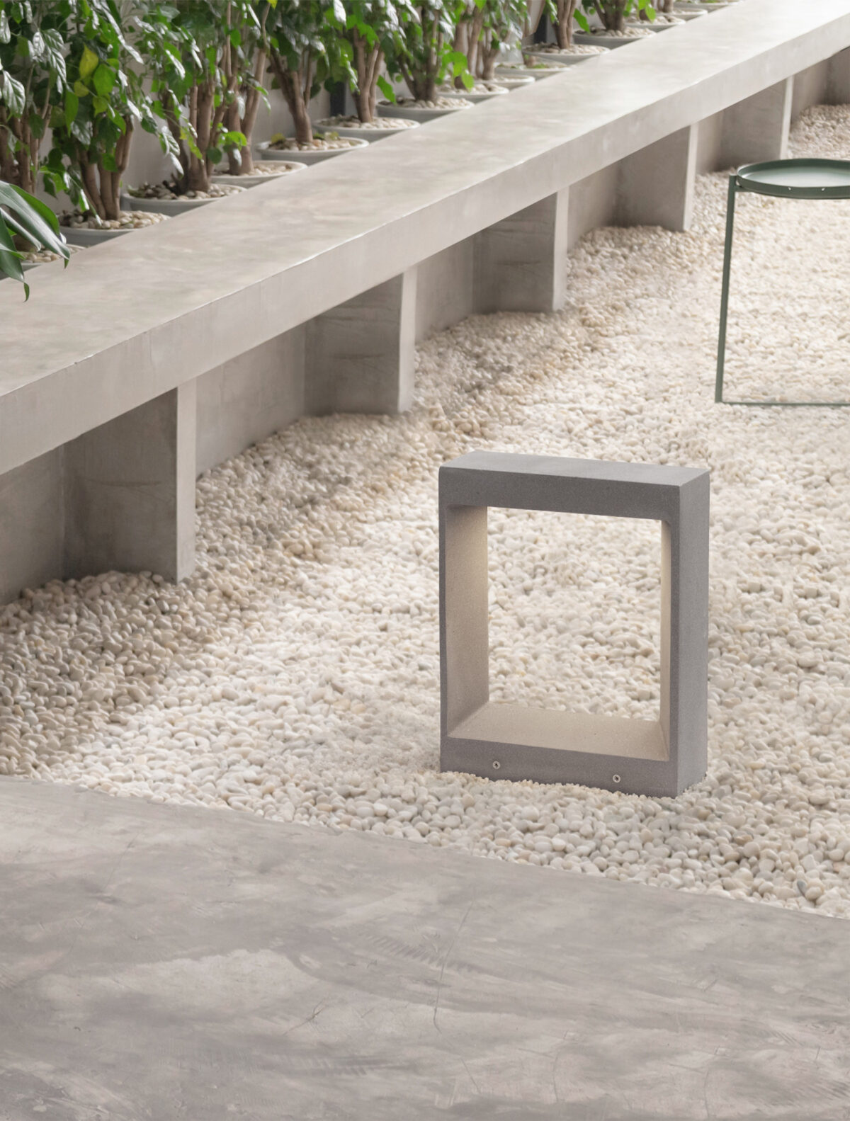 Stalp pitic (bollard) Cairo 8W 3000K, Gri si Beton Nova Luce