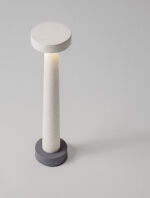 Stalp pitic (bollard) Cram 5W 3000K, Alb si Beton Nova Luce