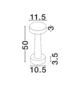 Stalp pitic (bollard) Cram 5W 3000K, Alb si Beton Nova Luce
