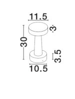 Stalp pitic (bollard) Cram 5W 3000K, Gri si Beton Nova Luce