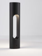 Stalp pitic (bollard) Ellery 12W 3000K, Negru si Aluminiu Nova Luce