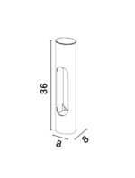 Stalp pitic (bollard) Ellery 12W 3000K, Negru si Aluminiu Nova Luce
