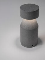 Stalp pitic (bollard) Lua 12W 3000K, Negru si Beton Nova Luce