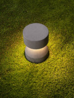 Stalp pitic (bollard) Lua 12W 3000K, Negru si Beton Nova Luce