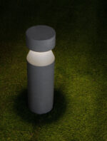 Stalp pitic (bollard) Lua 12W 3000K, Negru si Beton Nova Luce