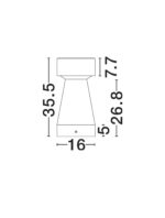 Stalp pitic (bollard) Lua 12W 3000K, Negru si Beton Nova Luce