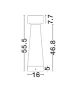 Stalp pitic (bollard) Lua 12W 3000K, Negru si Beton Nova Luce