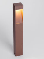 Stalp pitic (bollard) Maddi 7W 3000K, Corten si Aluminiu Nova Luce