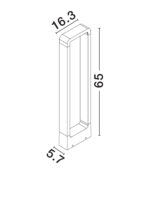 Stalp pitic (bollard) Minimal 7W 3000K, Negru si Aluminiu Nova Luce