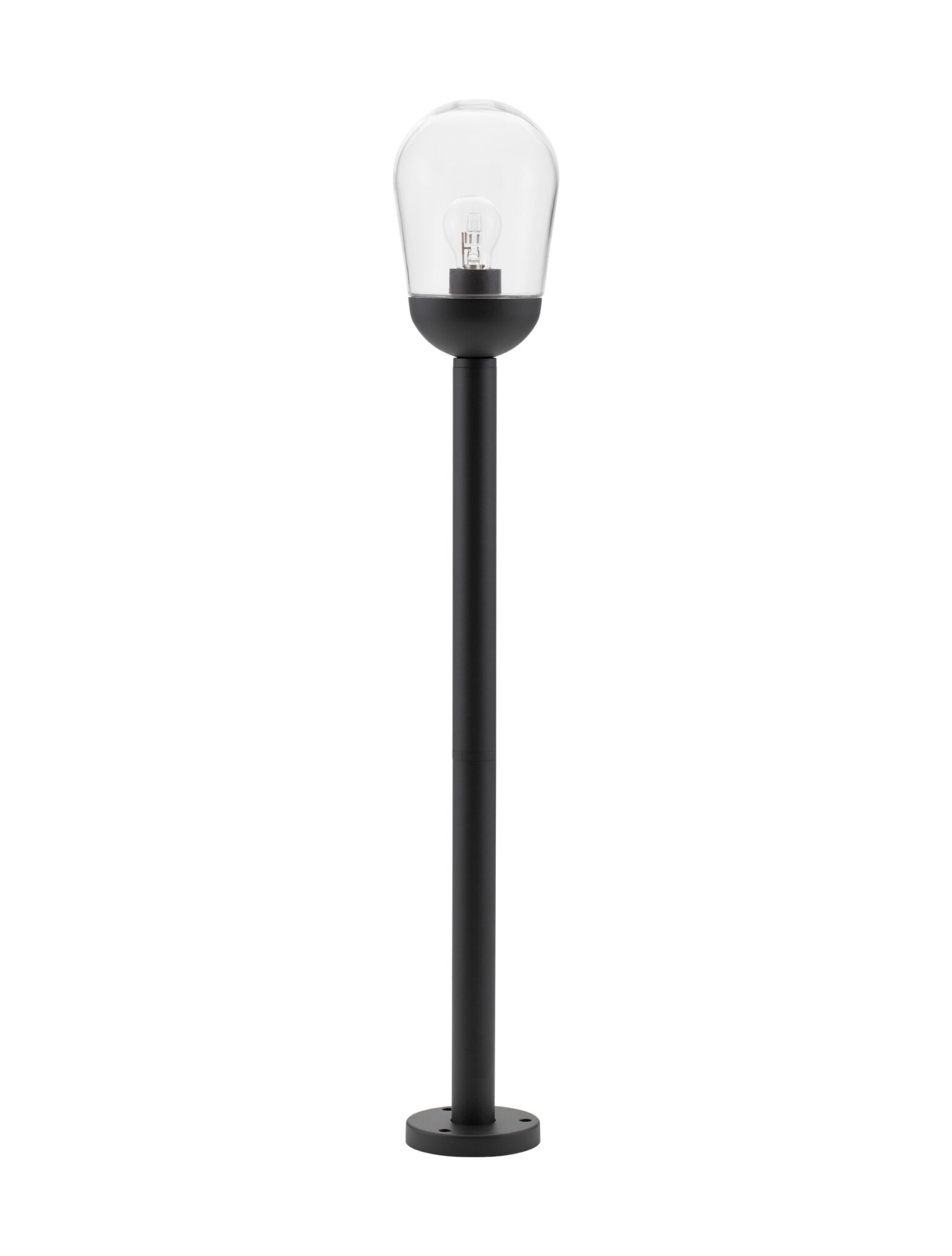 Stalp pitic (bollard) Omika 12W, Negru si Sticla, Aluminiu Nova Luce