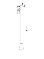 Stalp pitic (bollard) Spy 10W, Negru si Aluminiu Nova Luce