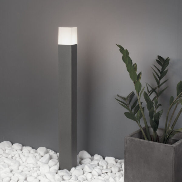 Stalp pitic (bollard) Stick 12W, Gri si Aluminiu Nova Luce