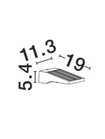 Stalp pitic (bollard) Tek 1W 3000K, Negru si Aluminiu Nova Luce