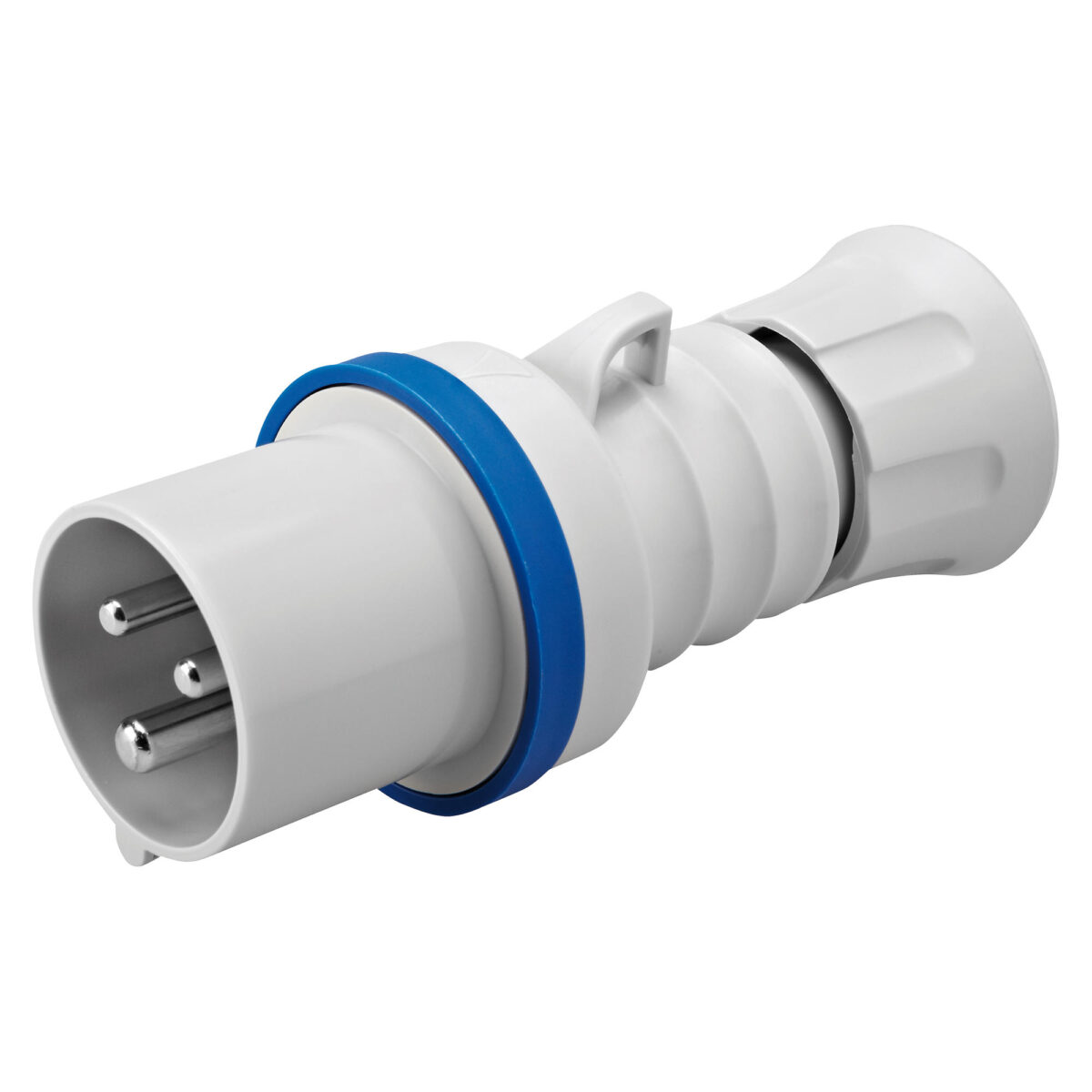 Stecher industrial IP44/IP54 – 2P+E 16A 200-250V 50/60HZ – Albastru – 6H – Cablare Rapida Stecher industrial IP44/IP54 - 2P+E 32A 200-250V 50/60HZ - Albastru - 6H - Cablaj cu Surub