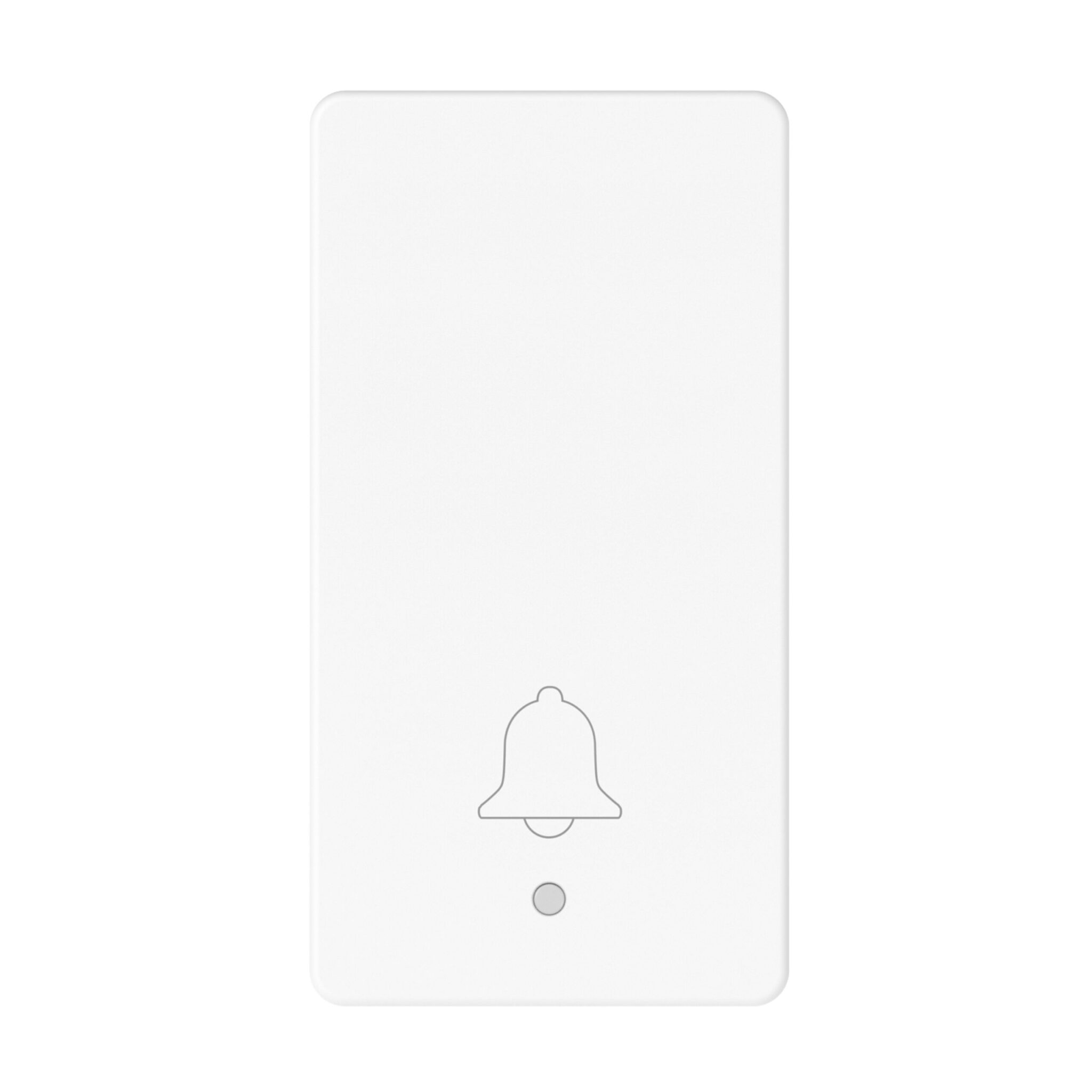 Tasta Interschimbabila cu Simbol Sonerie - Iluminabil - 1 Modul - Alb Lucios - System Pura