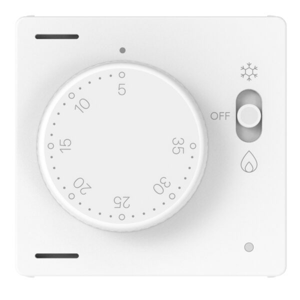 Termostat Electronic - Vara/Iarna - 230V C.A. 50/60HZ - 2 Module - Alb Lucios - System Pura