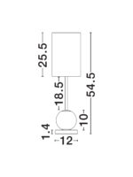 Veioza Brille 13W 3200 K, Auriu si Aluminiu, Acrilic Nova Luce