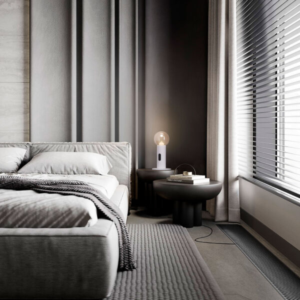 Veioza Chronos 11W 3000K, Alb si Otel, Aluminiu Nova Luce