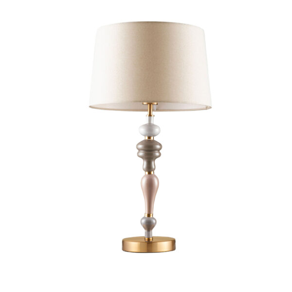 Veioza Damo 12W, Alama, Crem si Metal, Ceramica, Textil Nova Luce
