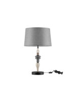 Veioza Damo 12W, Gri, Crem si Metal, Ceramica, Textil Nova Luce