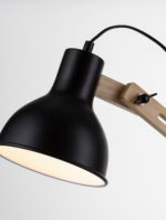 Veioza Grou 12W, Negru si Metal, Lemn Nova Luce