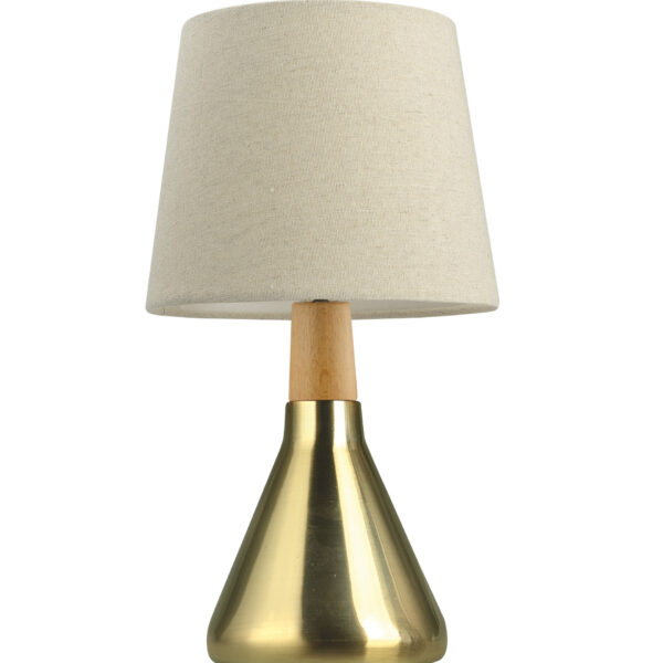 Veioza Montes 5W, Alb, Alama si Metal, Textil, Lemn Nova Luce