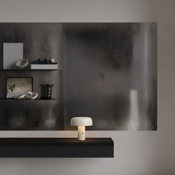 Veioza Noelia 17W 3000K, Alb si Otel, Aluminiu, Acrilic Nova Luce