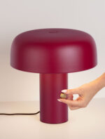 Veioza Noelia 17W 3000K, Bordo si Otel, Aluminiu, Acrilic Nova Luce