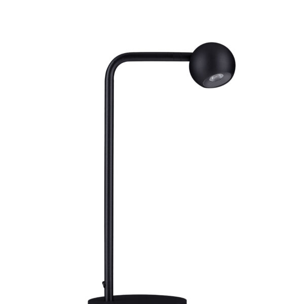 Veioza Sfera 6W 3000K, Negru si Otel, Aluminiu Nova Luce