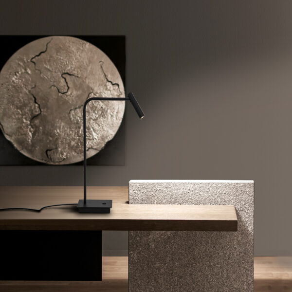 Veioza Sicily 3W 3000K, Negru si Aluminiu Nova Luce