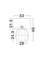 Veioza Umi 12W, Bej si Textil, Ratan Nova Luce