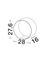 Veioza Valentin 14W 3000K, Auriu si Aluminiu, Acrilic Nova Luce
