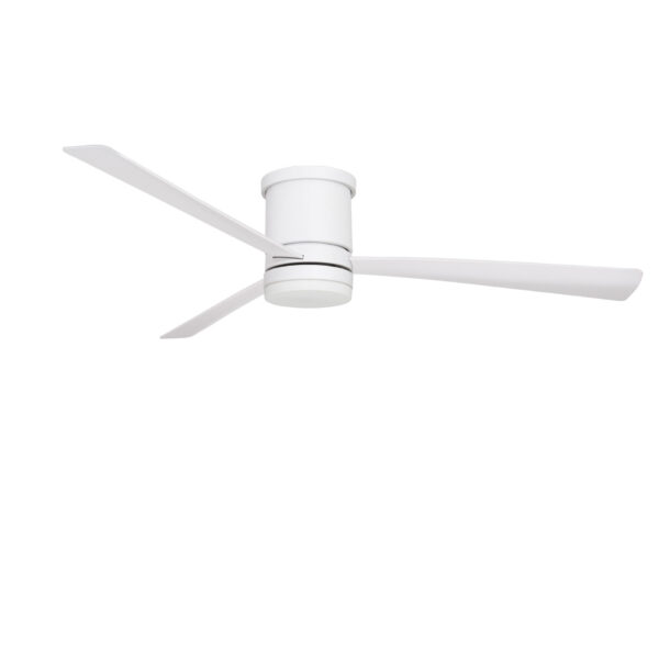 Ventilator de tavan Silky 18W 3000K, Alb si Otel, Sticla, Placaj Nova Luce