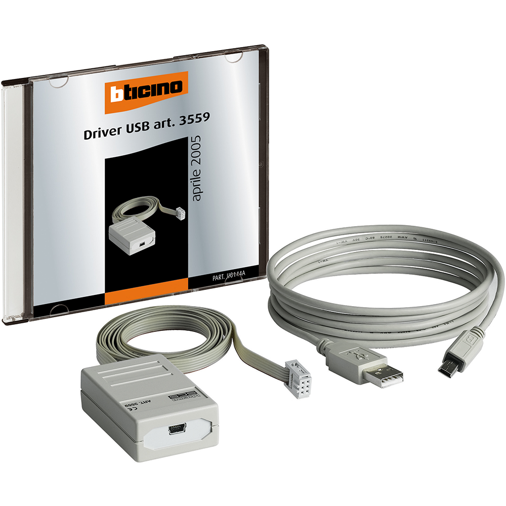 Cablu pentru conectarea la PC a dispozitivelor MyHOME Bticino 3559