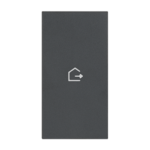 Clapeta iluminabila, 2 module - simbol IESIRE Pentru dispozitivele articol K4672M2L si articol K4652M2 Negru Bticino KG01MH2GEN