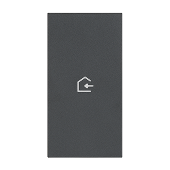 Clapeta iluminabila, 2 module - simbol INTRARE Pentru dispozitivele articol K4672M2L si articol K4652M2 Negru Bticino KG01MH2BACK