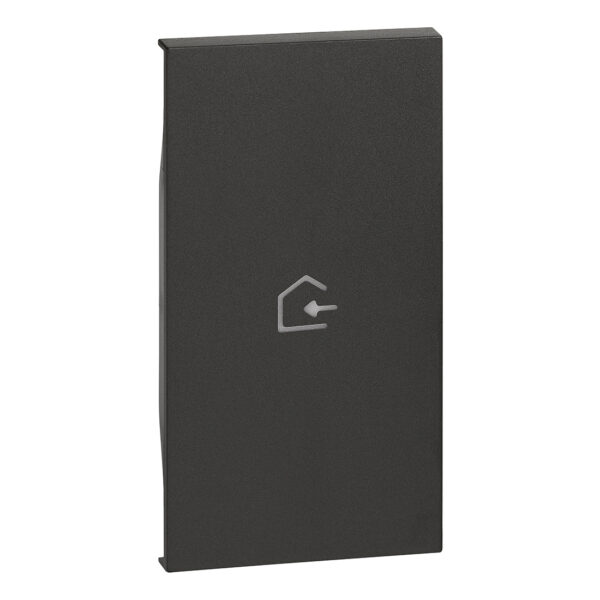 Clapeta iluminabila, 2 module - simbol INTRARE Pentru dispozitivele articol K4672M2L si articol K4652M2 Negru Bticino KG01MH2BACK