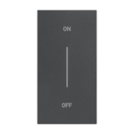 Clapeta iluminabila, 2 module - simbol ON/OFF Pentru dispozitivele articol K4672M2L si articol K4652M2 Negru Bticino KG01MH2AG