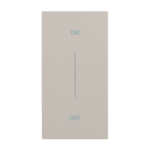 Clapeta iluminabila, 2 module - simbol ON/OFF pentru dispozitivele articol K4672M2L si articol K4652M2 Nisip Bticino KM01MH2AG