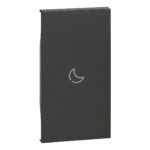 Clapeta iluminabila, 2 module - simbol PAT Pentru dispozitivele articol K4672M2L si articol K4652M2 Negru Bticino KG01MH2BED