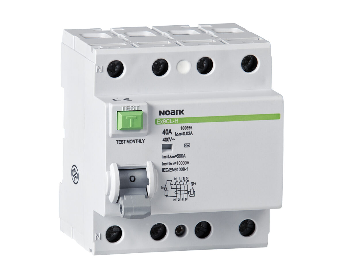 Diferential Noark Ex9CL-100 4P 80A 300mA S, 80 A, 10 kA, 4P, 100724