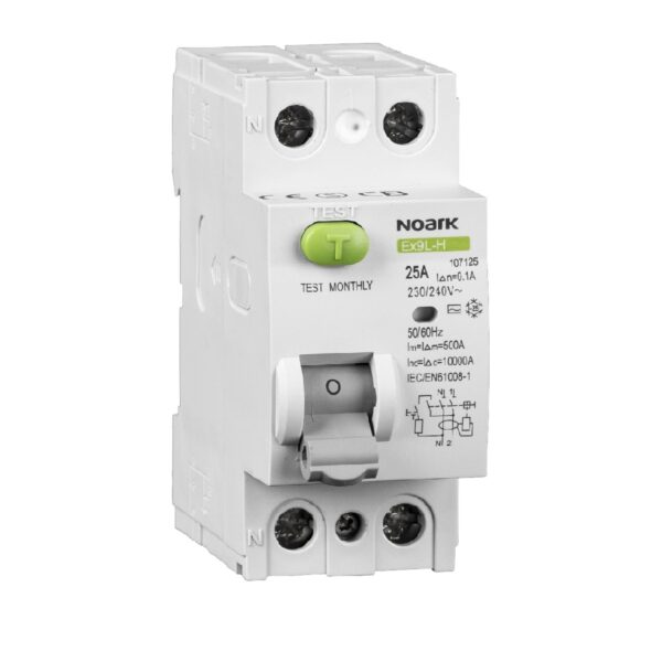 Diferential Noark Ex9L-H 2P 16A 100mA, 16 A, 10 kA, 2P, 108162