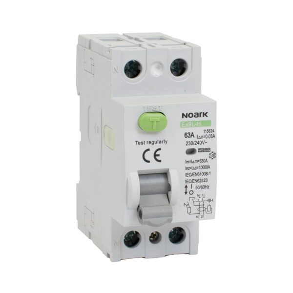 Diferential Noark Ex9L-H 2P 25A F 30mA, 25 A, 10 kA, 2P, 115622