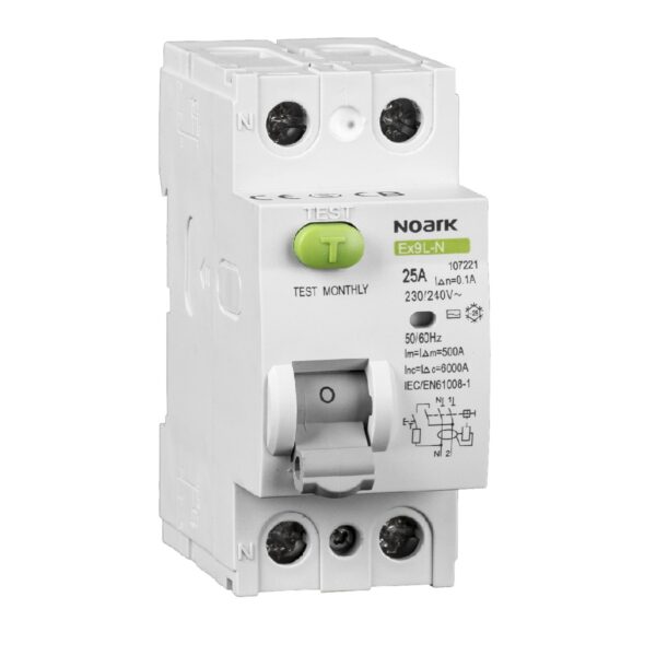 Diferential Noark Ex9L-N 2P 16A 100mA S, 16 A, 6 kA, 2P, 108372