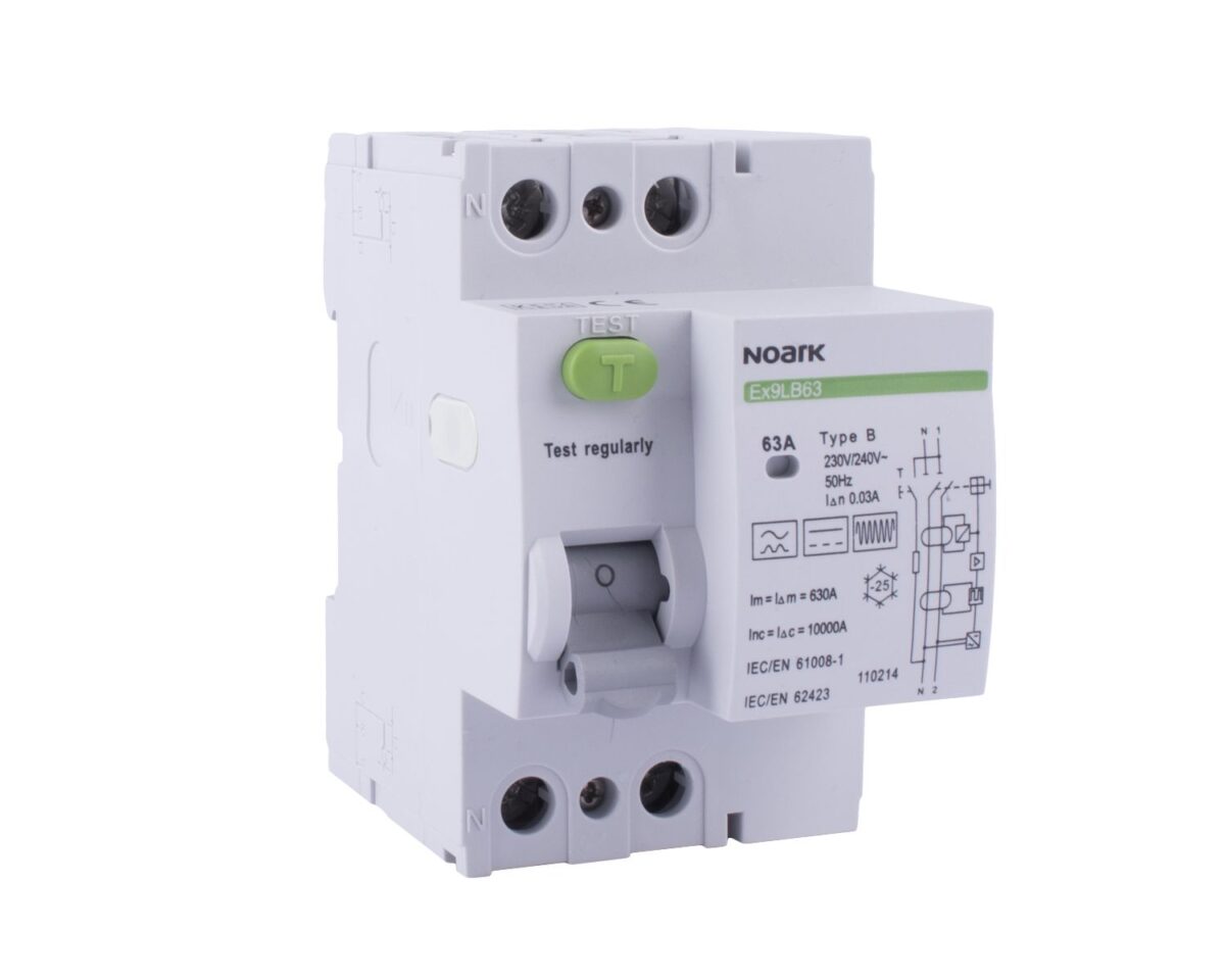 Diferential Noark Ex9LB63 1P+N 63A 30mA, 63 A, 10 kA, 1+N, 110214