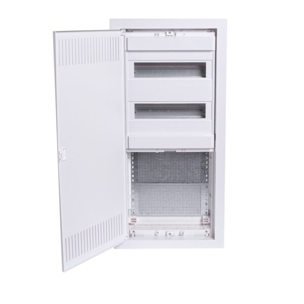 Distribuitor din plastic cu uși din tablă albă Noark PMF-C P 48-2, 116892
