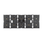 Rama electrificata pentru instalarea a pana la 5 comenzi digitale Alb Bticino KW8104P1